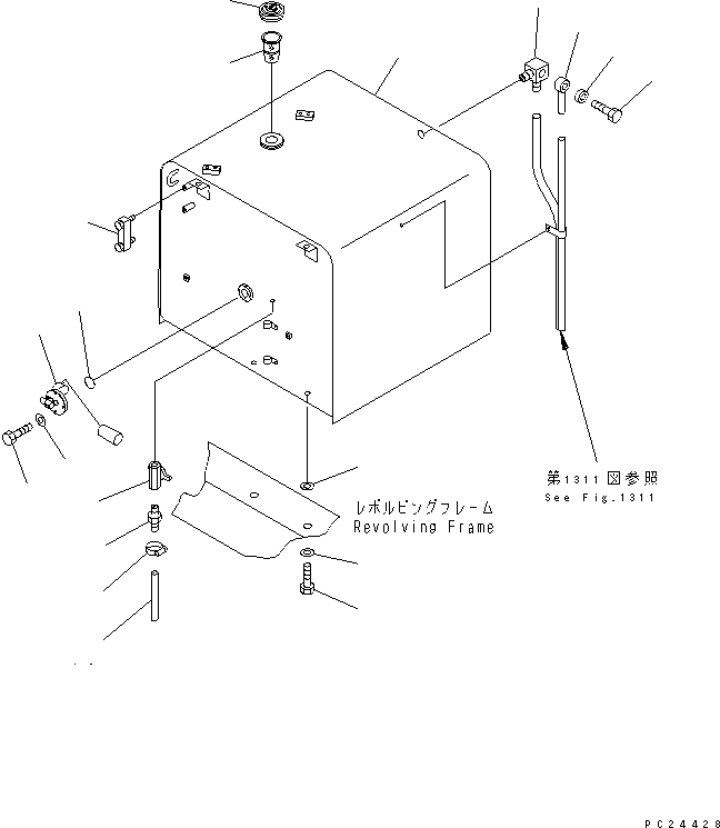 Mobile crushers and recyclers Komatsu / BR300S-1 S/N 1001-UP(br300s-r) / FUEL TANK(030080 : 1301)