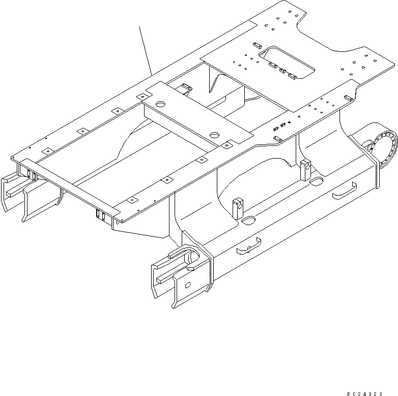 Mobile crushers and recyclers Komatsu / BR300S-1 S/N 1001-UP(br300s-r) / TRACK FRAME(060010 : 3001)
