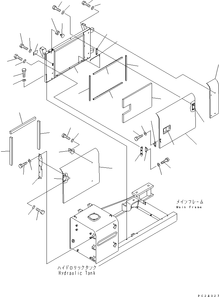 Mobile crushers and recyclers Komatsu / BR300S-1 S/N 1001-UP(br300s-r) / GUARD (3/16) (L.H. DOOR)(120030 : 5003)