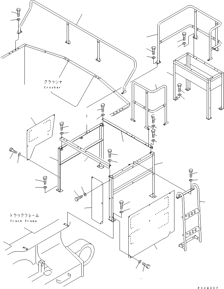 Mobile crushers and recyclers Komatsu / BR300S-1 S/N 1001-UP(br300s-r) / GUARD (13/16) (CRUSHER COVER) (2/2)(120130 : 5013)
