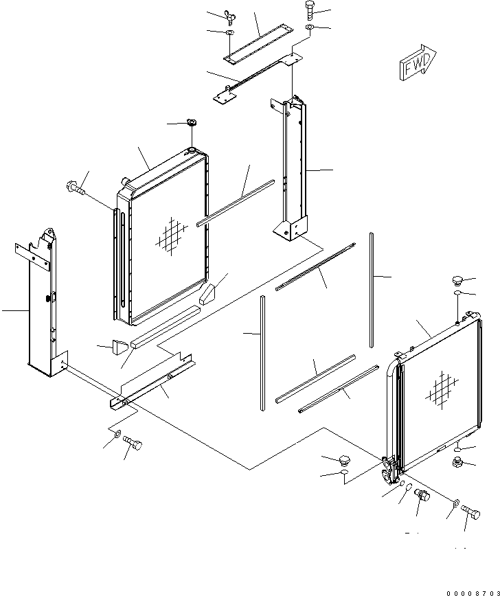 Mobile crushers and recyclers Komatsu / BR300S-2-M1 S/N 2001-UP(br300s0r) / COOLING (RADIATOR)(060010 : C0100-01A0)