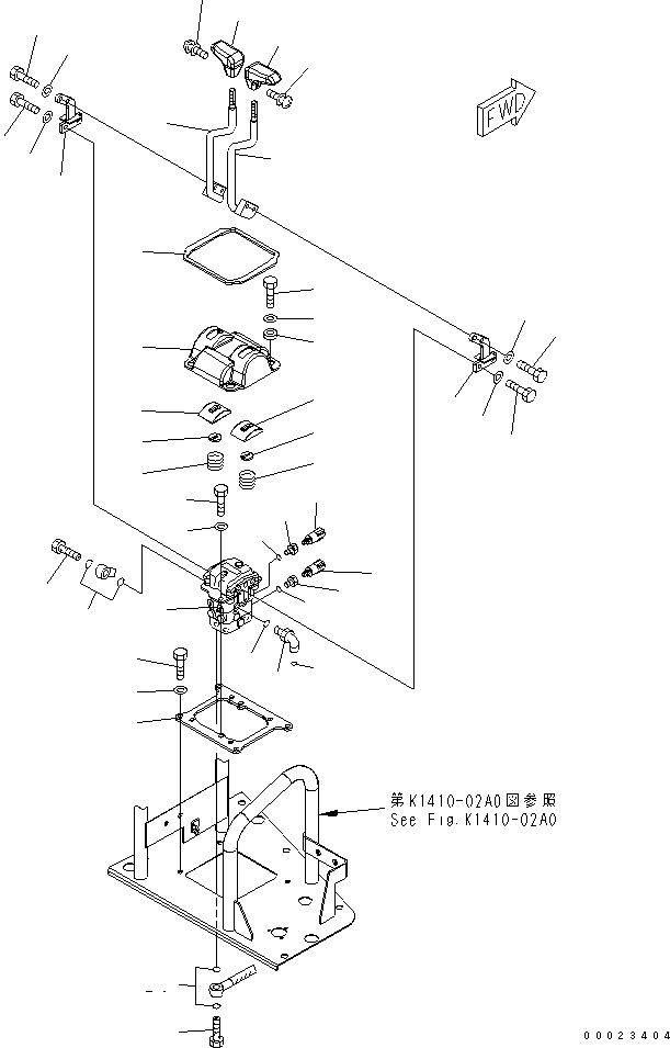 Mobile crushers and recyclers Komatsu / BR300S-2-M1 S/N 2001-UP(br300s0r) / TRAVEL LEVER (LEVER AND PPC VALVE)(210030 : K1410-01A0)