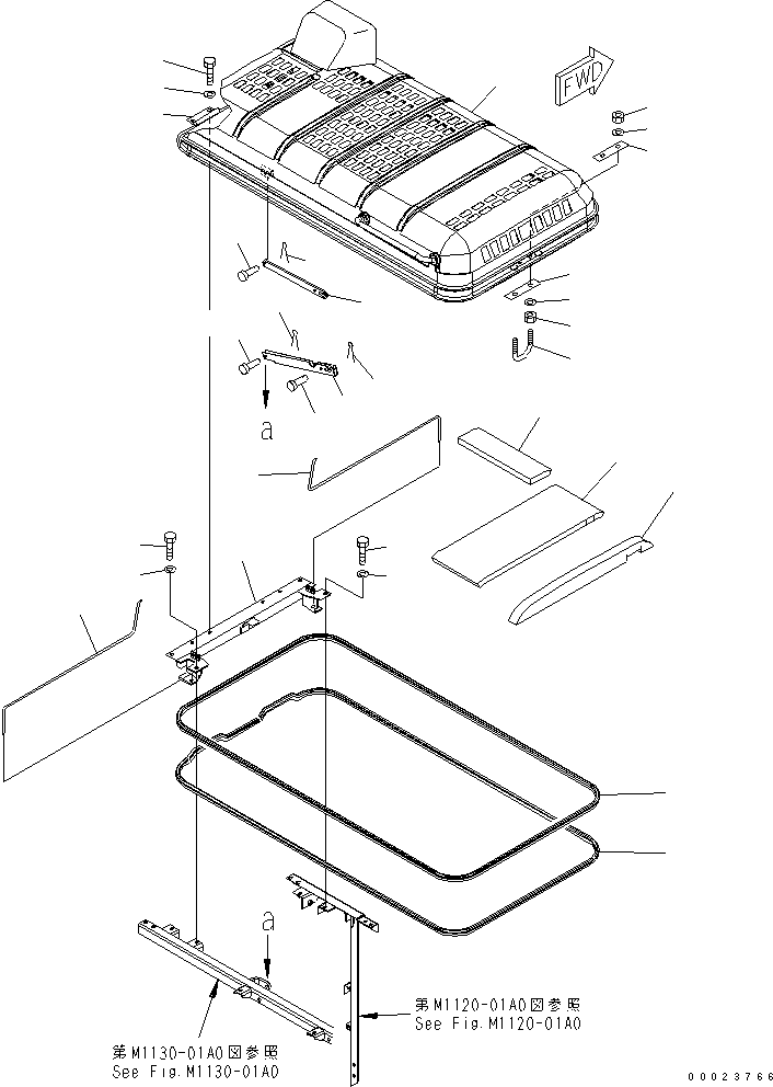 Mobile crushers and recyclers Komatsu / BR300S-2-M1 S/N 2001-UP(br300s0r) / HOOD(240010 : M1110-01A0)