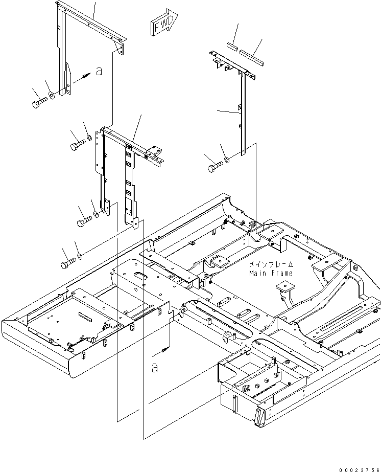 Mobile crushers and recyclers Komatsu / BR300S-2-M1 S/N 2001-UP(br300s0r) / FRAME (MACHINE CAB)(240020 : M1120-01A0)