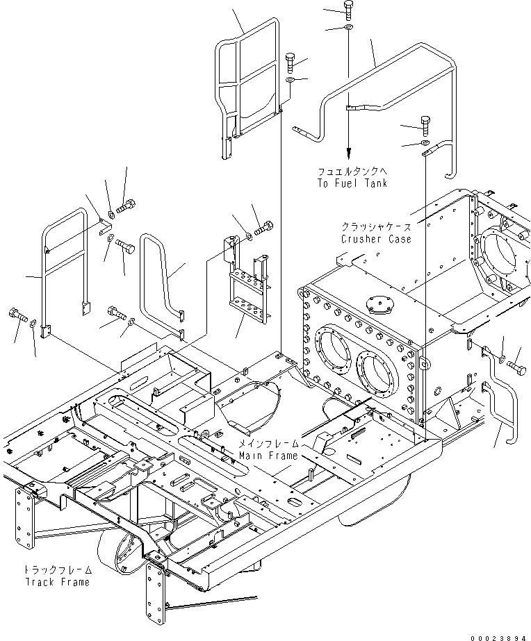 Mobile crushers and recyclers Komatsu / BR300S-2-M1 S/N 2001-UP(br300s0r) / HANDRAIL(240100 : M1310-01A0)