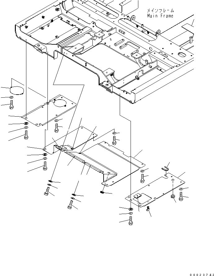 Mobile crushers and recyclers Komatsu / BR300S-2-M1 S/N 2001-UP(br300s0r) / UNDER COVER(240170 : M1810-01A0)