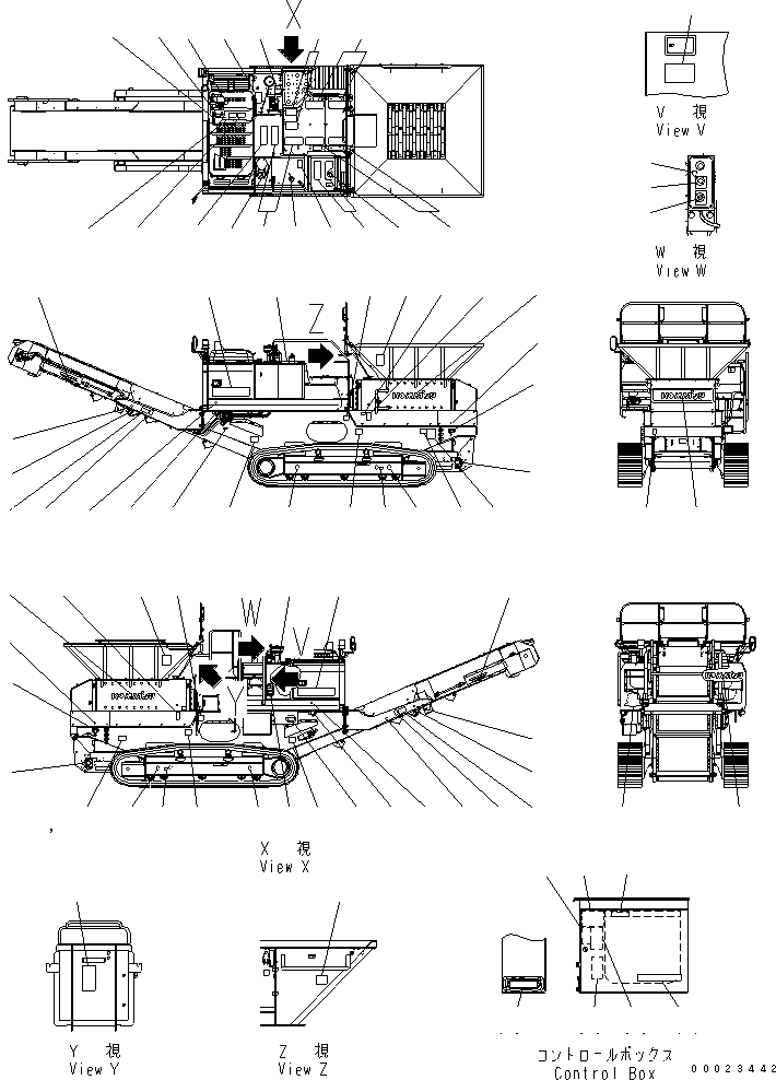 Mobile crushers and recyclers Komatsu / BR300S-2-M1 S/N 2001-UP(br300s0r) / DECAL AND PLATES (JAPANESE)(360010 : U0100-01A0)