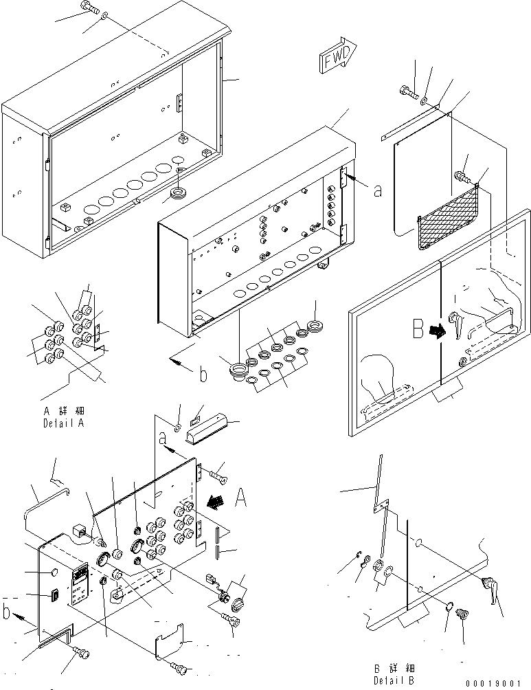 Mobile crushers and recyclers Komatsu / BR550JG-1 S/N 1001-UP(br550jgr) / CONTROL PANEL WIRING (MAIN PANEL¤ 1/3)(#1068-)(210030 : K1250-01A0B)