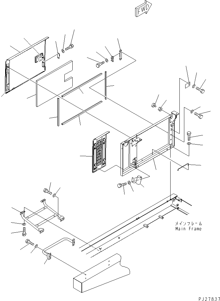 Mobile crushers and recyclers Komatsu / BR550JG-1 S/N 1001-UP(br550jgr) / R.H.SIDE DOOR(240040 : M1140-01A0)