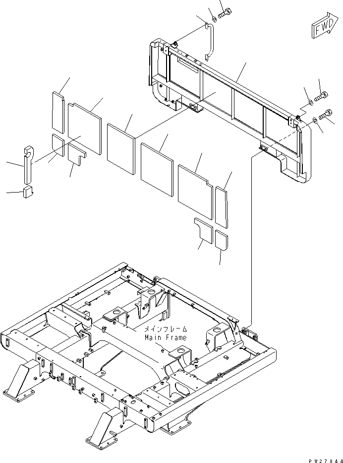 Mobile crushers and recyclers Komatsu / BR550JG-1 S/N 1001-UP(br550jgr) / REAR COVER(240120 : M1510-01A0)
