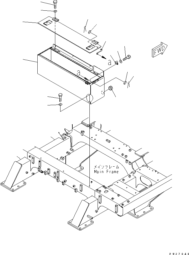 Mobile crushers and recyclers Komatsu / BR550JG-1 S/N 1001-UP(br550jgr) / BATTERY BOX(240180 : M1620-01A0)