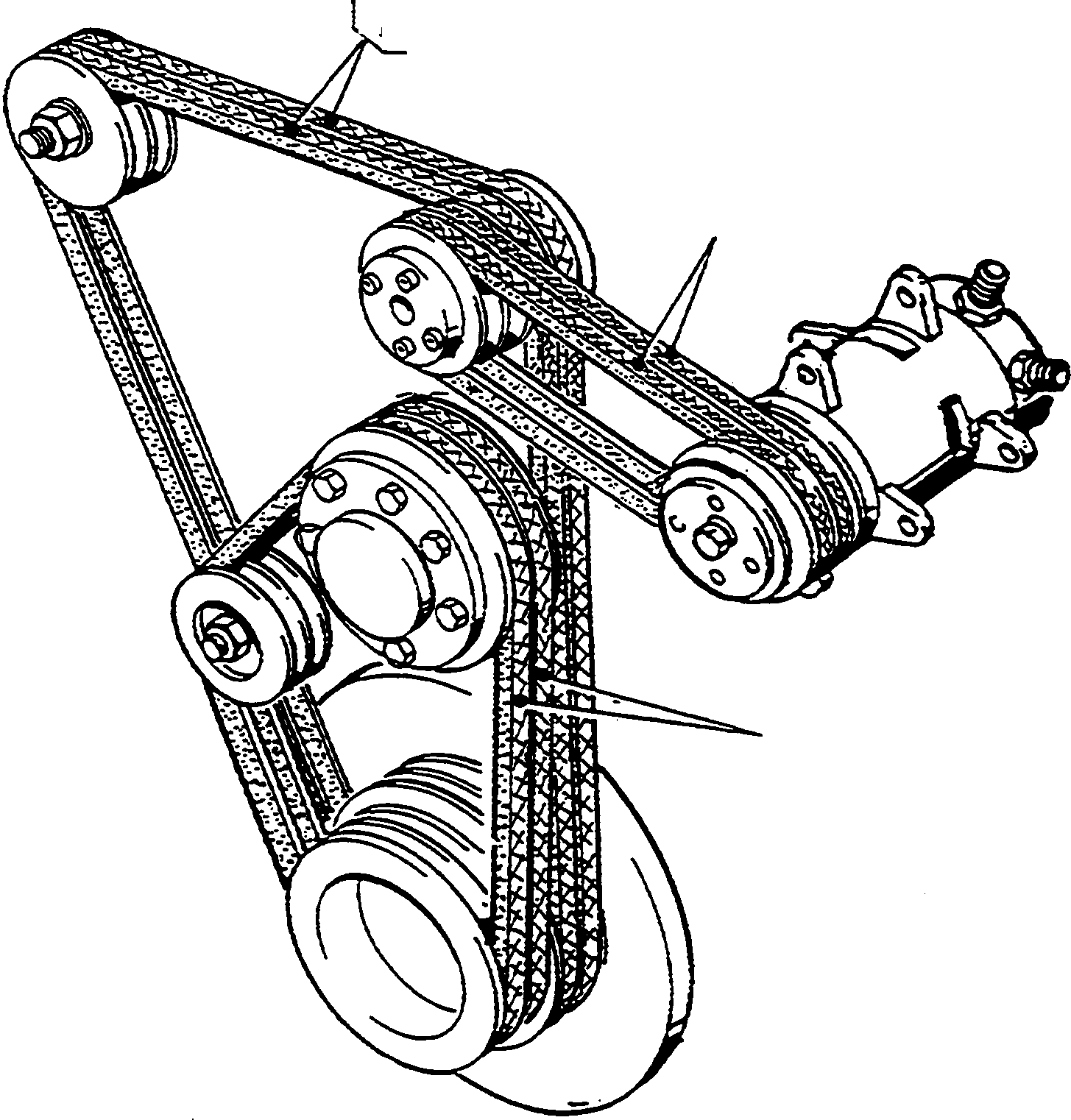 Compactors Komatsu / CD230 S/N 370720051 - Up(cd230) / V-VELT ARRANGEMENT(01-18 : A1909)