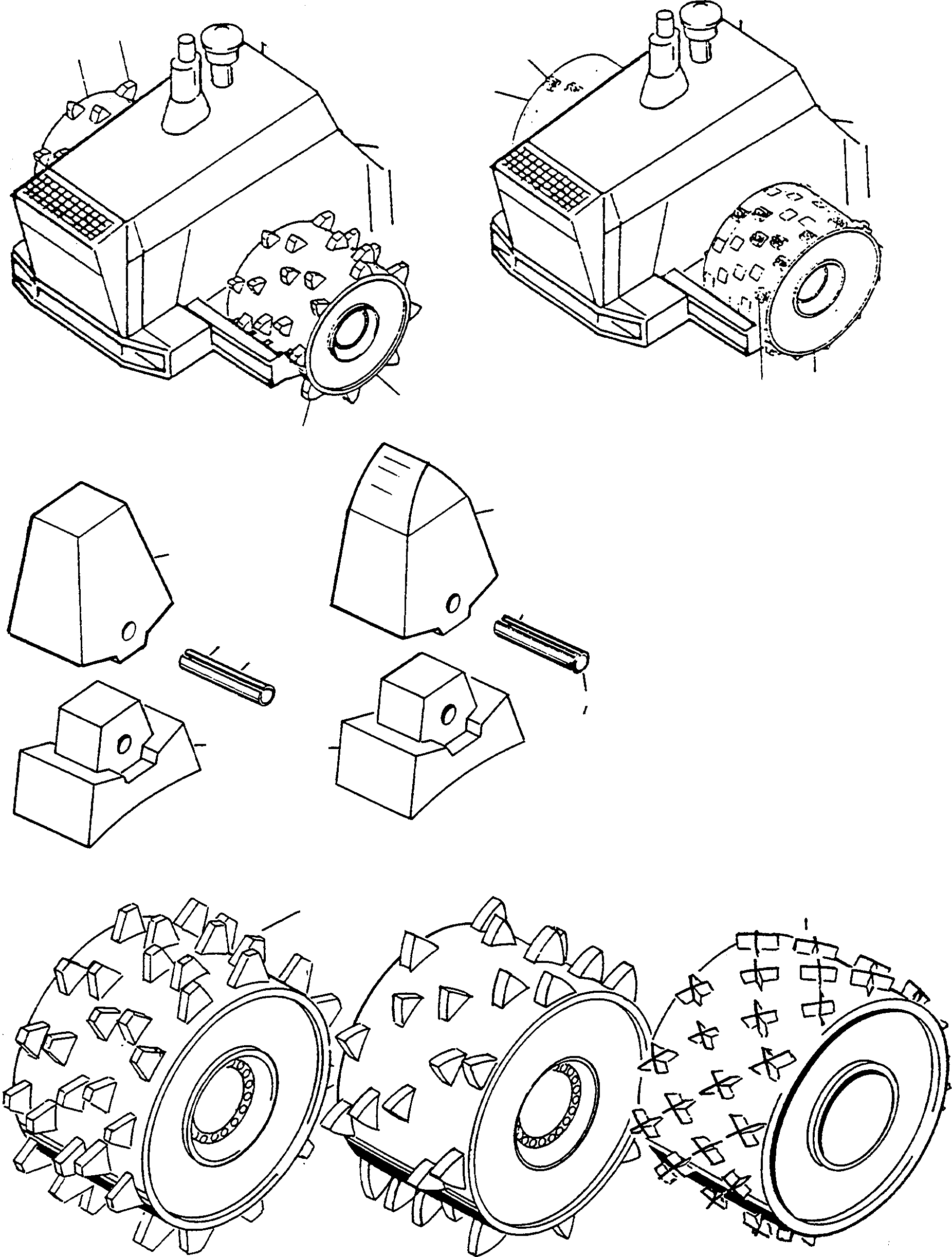 Compactors Komatsu / CD230 S/N 370720051 - Up(cd230) / COMPACTOR WHEELS, REAR(06-79 : A4715)