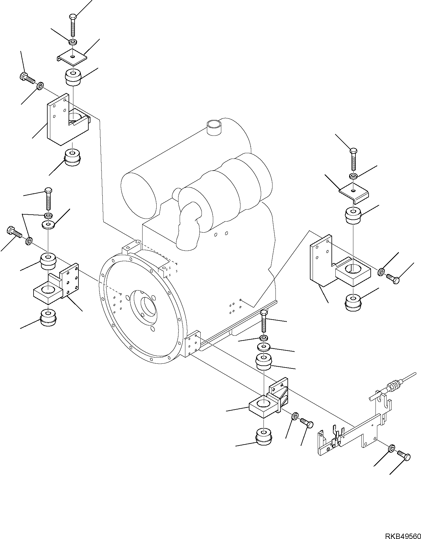 Skid Steer Loaders Komatsu / CK25-1 S/N F00003-Up(ck25) / ENGINE MOUNTING PARTS(B-1000 : 1000)