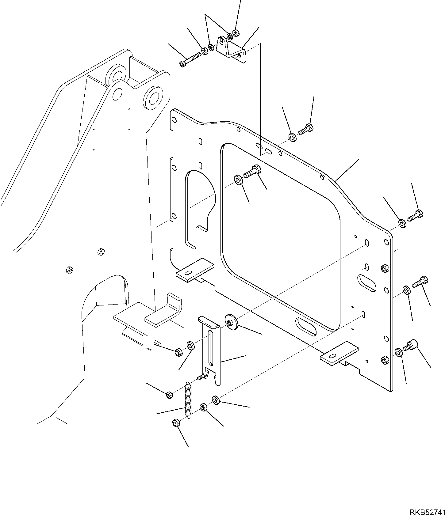 Skid Steer Loaders Komatsu / CK25-1 S/N F00003-Up(ck25) / REAR PLATE(C-3010 : 3010)