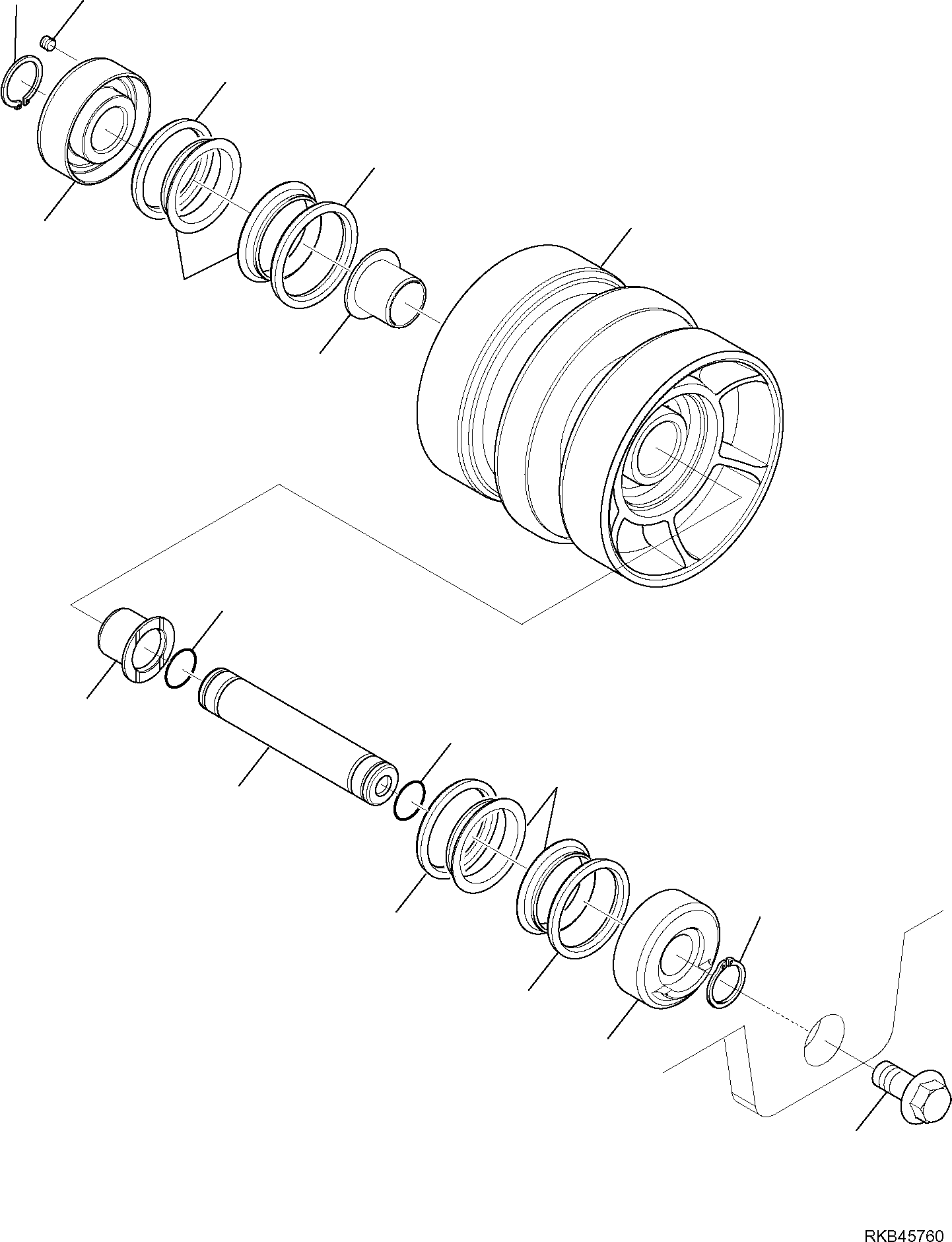 Skid Steer Loaders Komatsu / CK25-1 S/N F00003-Up(ck25) / TRACK ROLLER INTERMEDIATE(C-3330 : 3330)