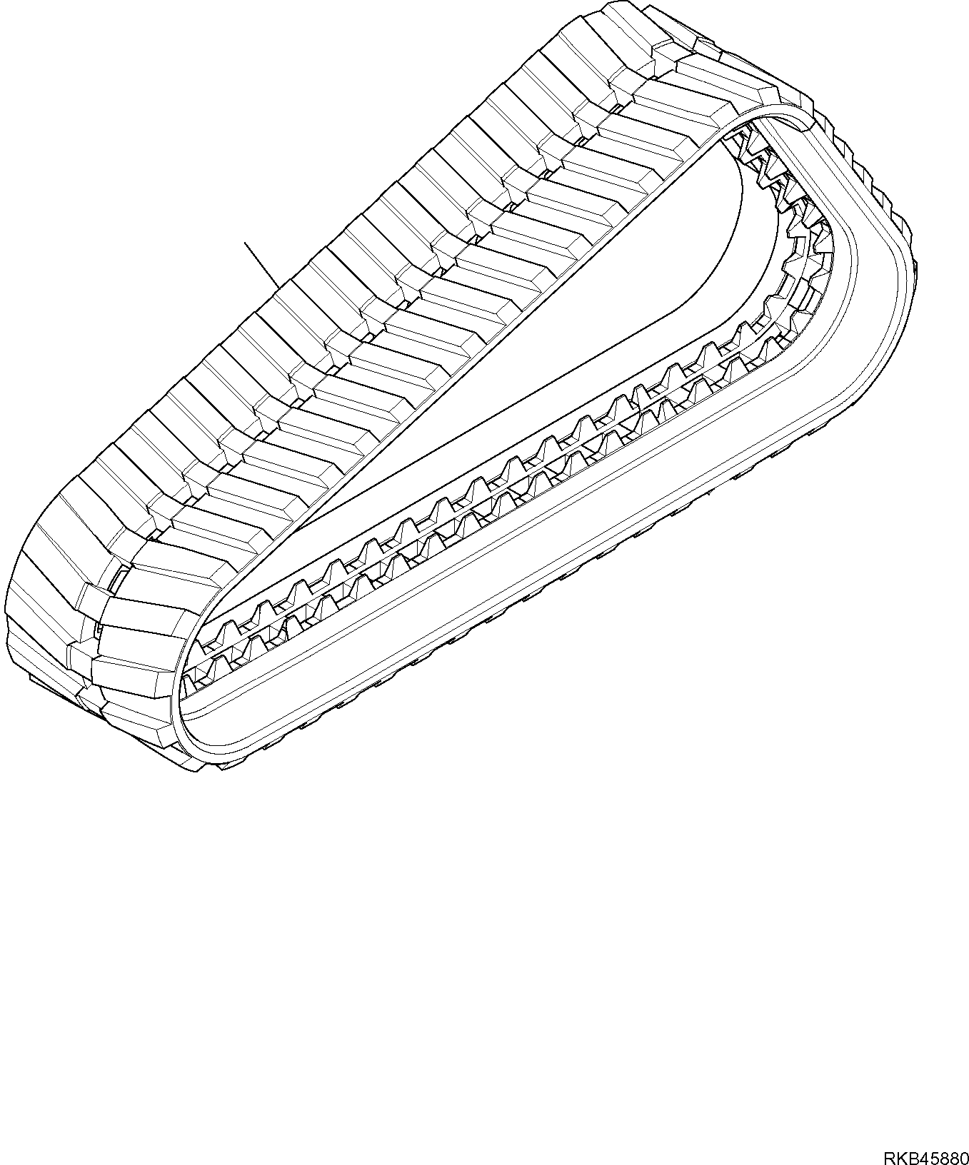 Skid Steer Loaders Komatsu / CK25-1 S/N F00003-Up(ck25) / RUBBER SHOE (L=320MM)(C-3700 : 3700)