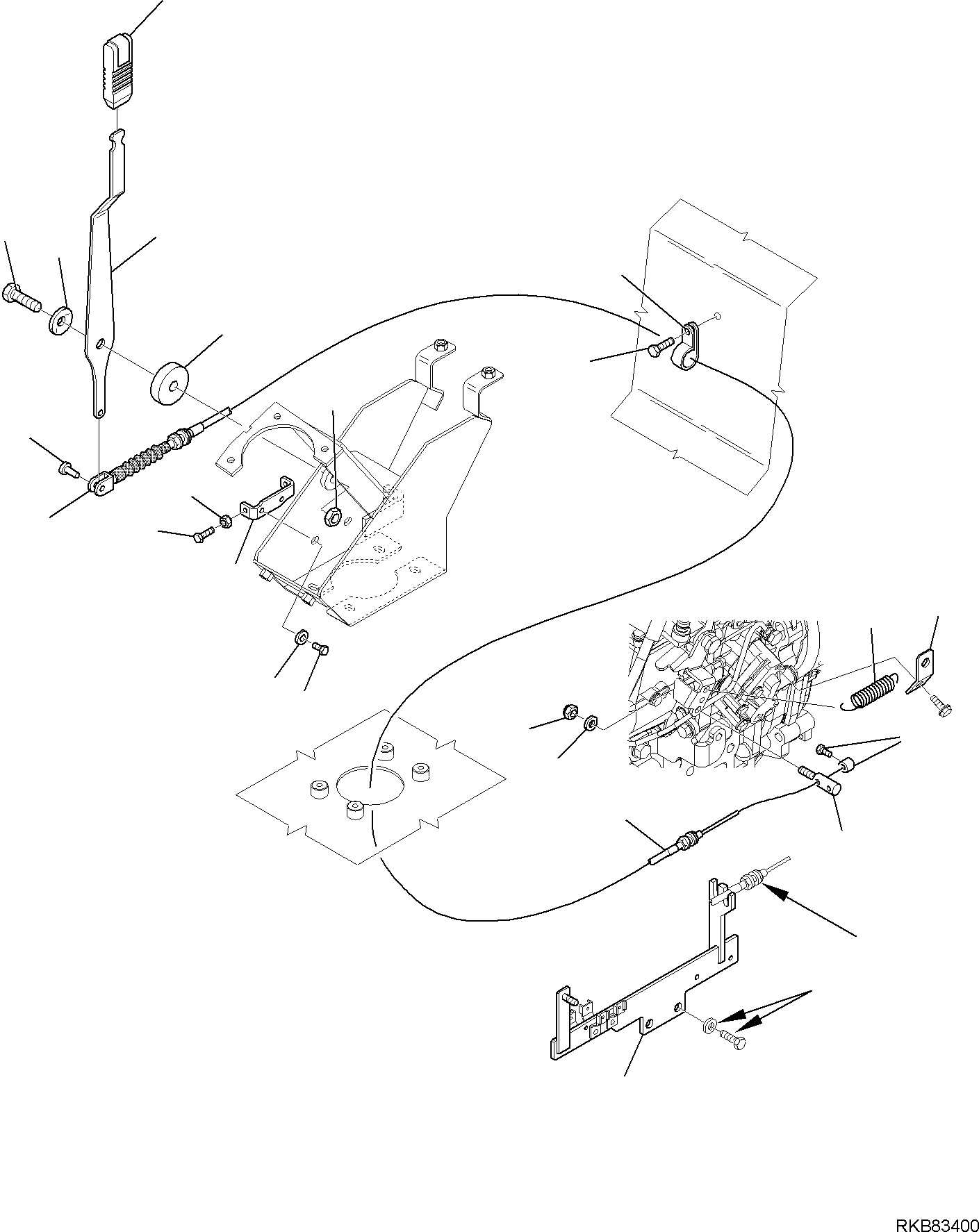 Skid Steer Loaders Komatsu / CK25-1 S/N F00003-Up(ck25) / FUEL CONTROL LEVER(D-4001 : 4001)