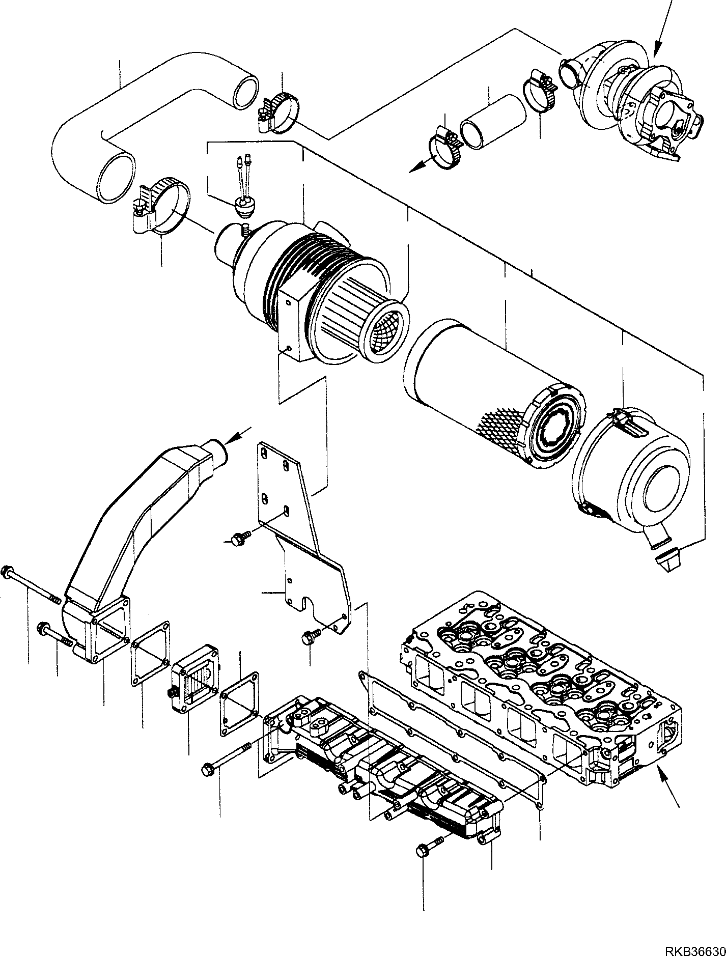Skid Steer Loaders Komatsu / CK30-1 S/N F00003 AND UP(ck30) / SUCTION MANIFOLD - AIR CLEANER(A-0131 : 0131)
