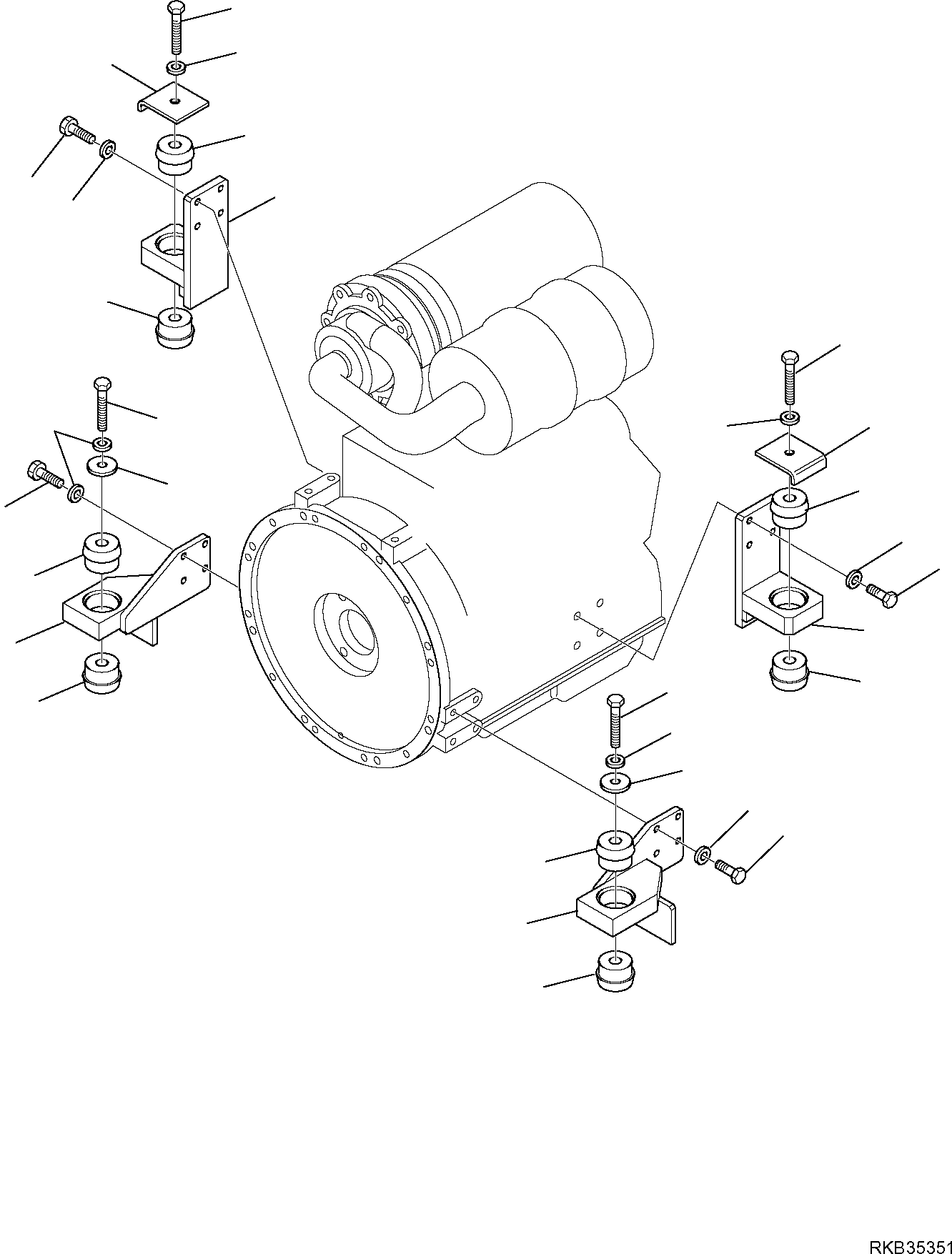 Skid Steer Loaders Komatsu / CK30-1 S/N F00003 AND UP(ck30) / ENGINE MOUNTING PARTS(B-1000 : 1000)