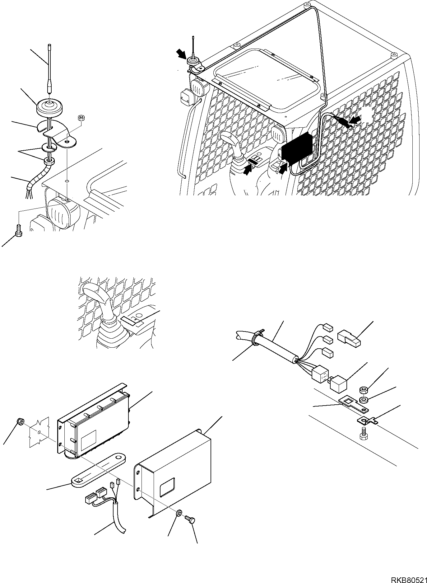 Skid Steer Loaders Komatsu / CK30-1 S/N F00003 AND UP(ck30) / ELECTRICAL SYSTEM (KOMTRAX LINE)(B-1600 : 1600)