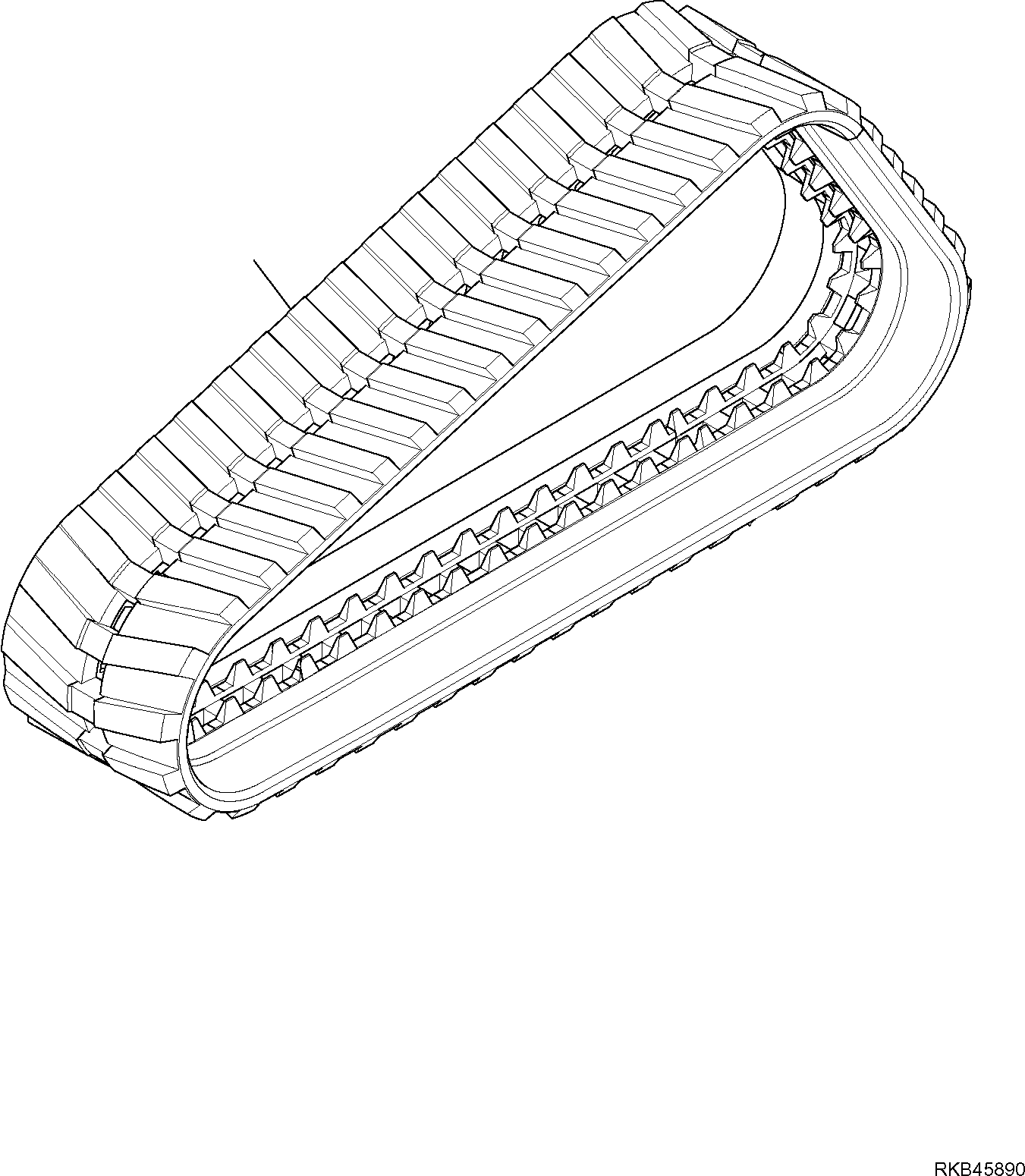 Skid Steer Loaders Komatsu / CK30-1 S/N F00003 AND UP(ck30) / RUBBER SHOE (L=320MM)(C-3710 : 3710)