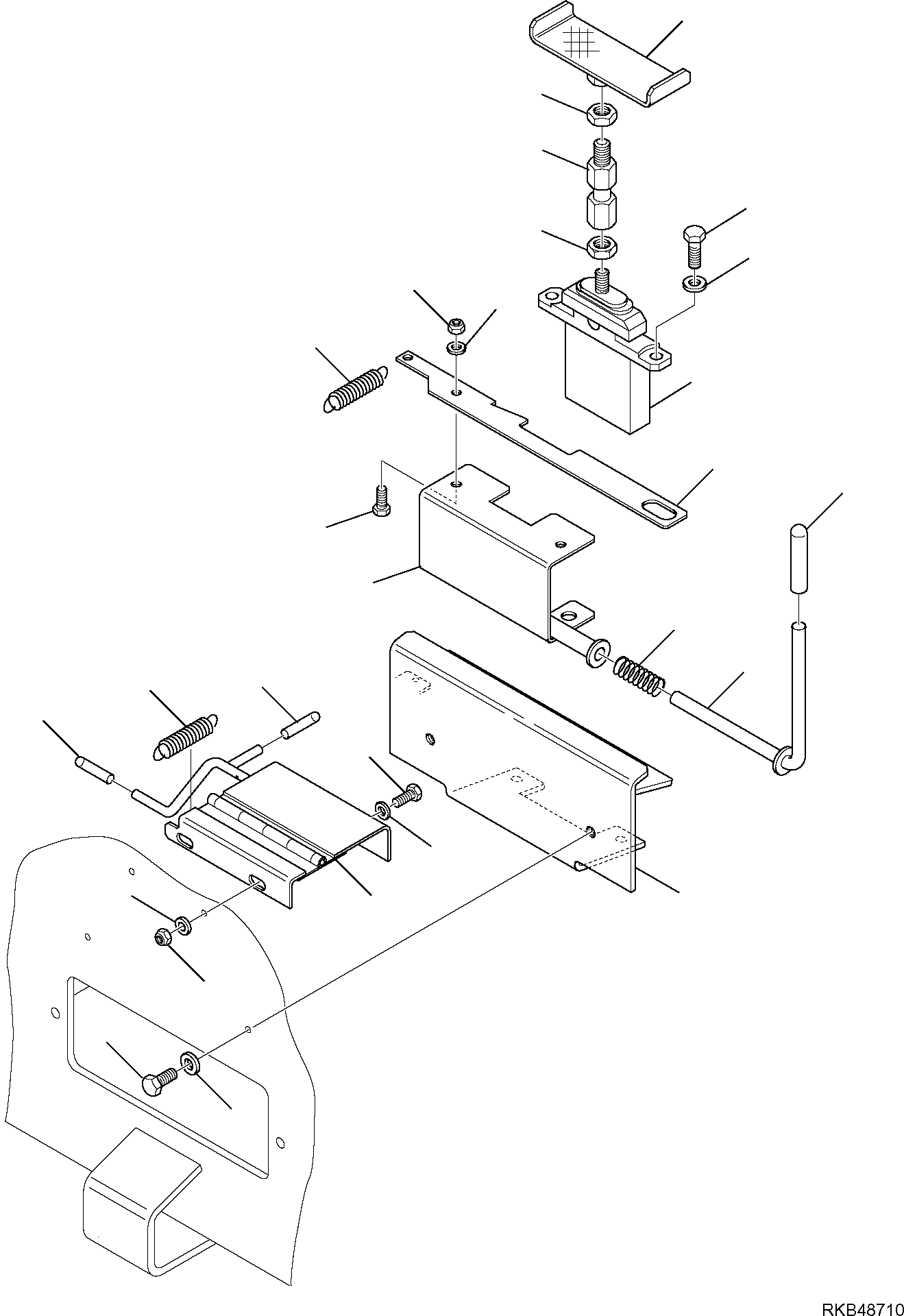 Skid Steer Loaders Komatsu / CK30-1 S/N F00003 AND UP(ck30) / ATTACHMENT CONTROL PEDAL(D-4300 : 4300)