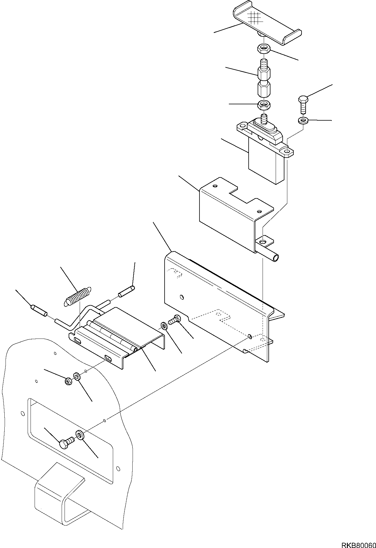 Skid Steer Loaders Komatsu / CK30-1 S/N F00003 AND UP(ck30) / ATTACHMENT CONTROL PEDAL(D-4301 : 4301)