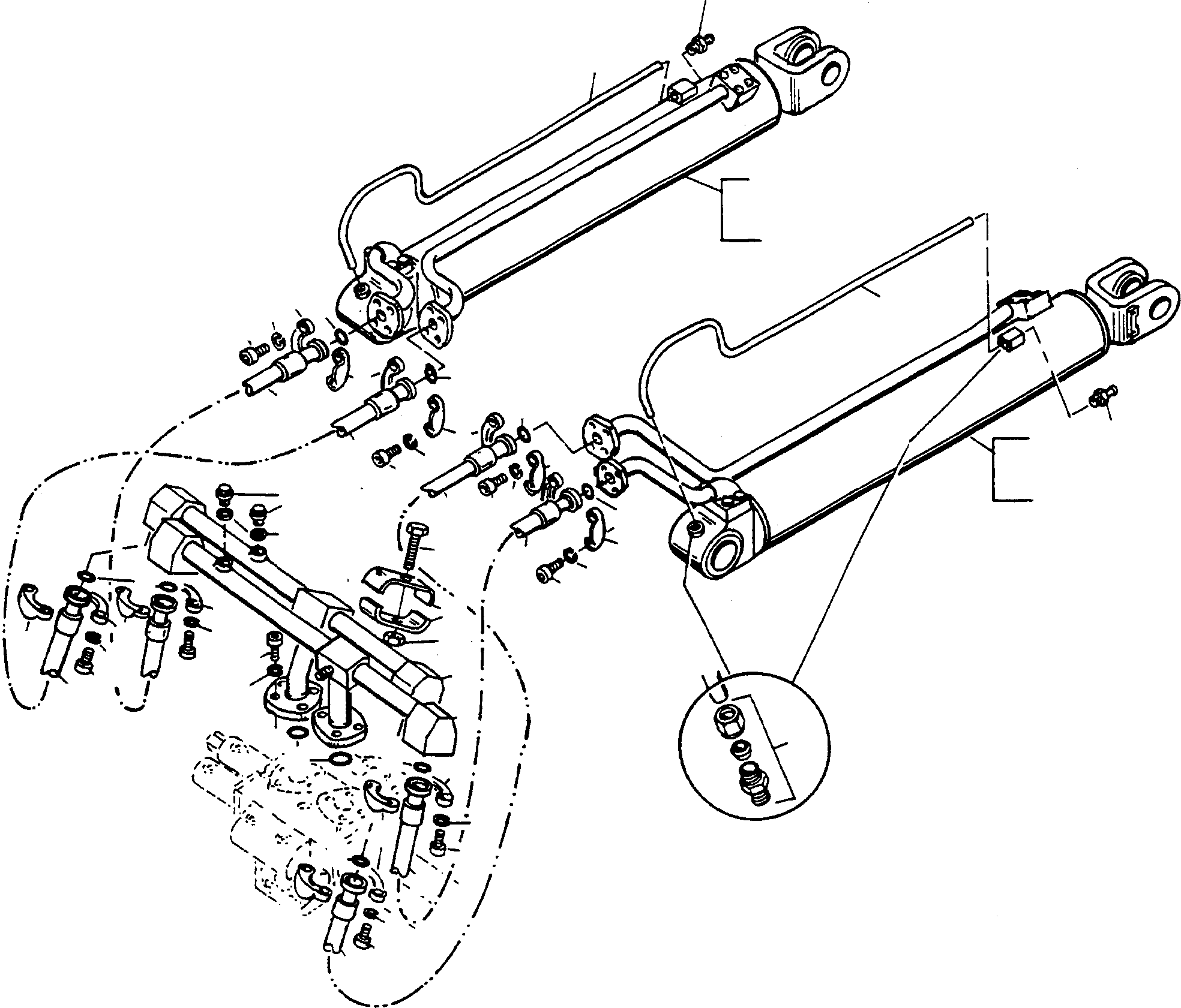 Compactors Komatsu / CL290 S/N 370620051 - Up(cl290) / LIFT CYLINDER AND PIPINGS(05-25 : A1758)