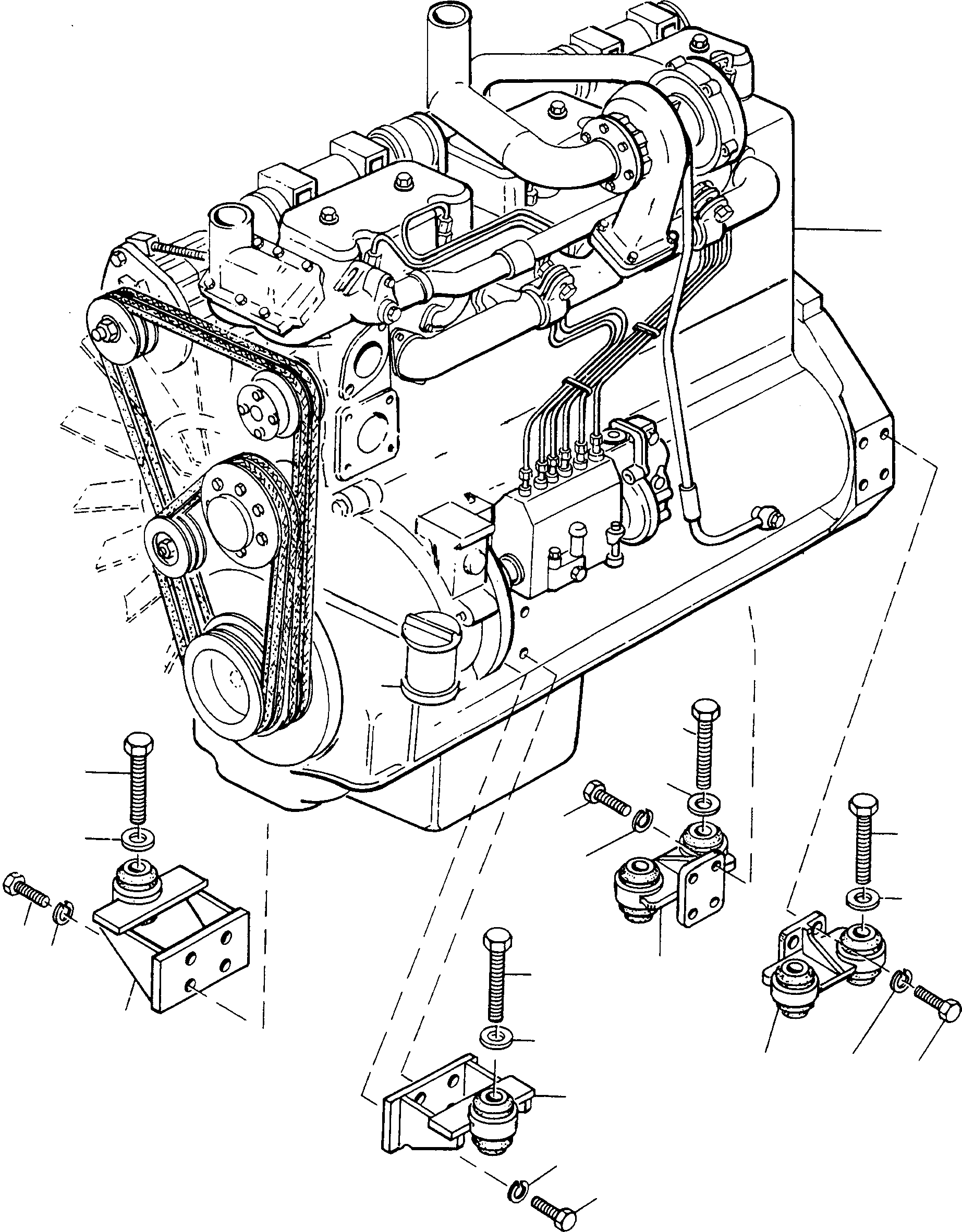 Compactors Komatsu / CL290 S/N 370620051 - Up(cl290) / ENGINE, ENGINE MOUNTING(01-01 : A1760)