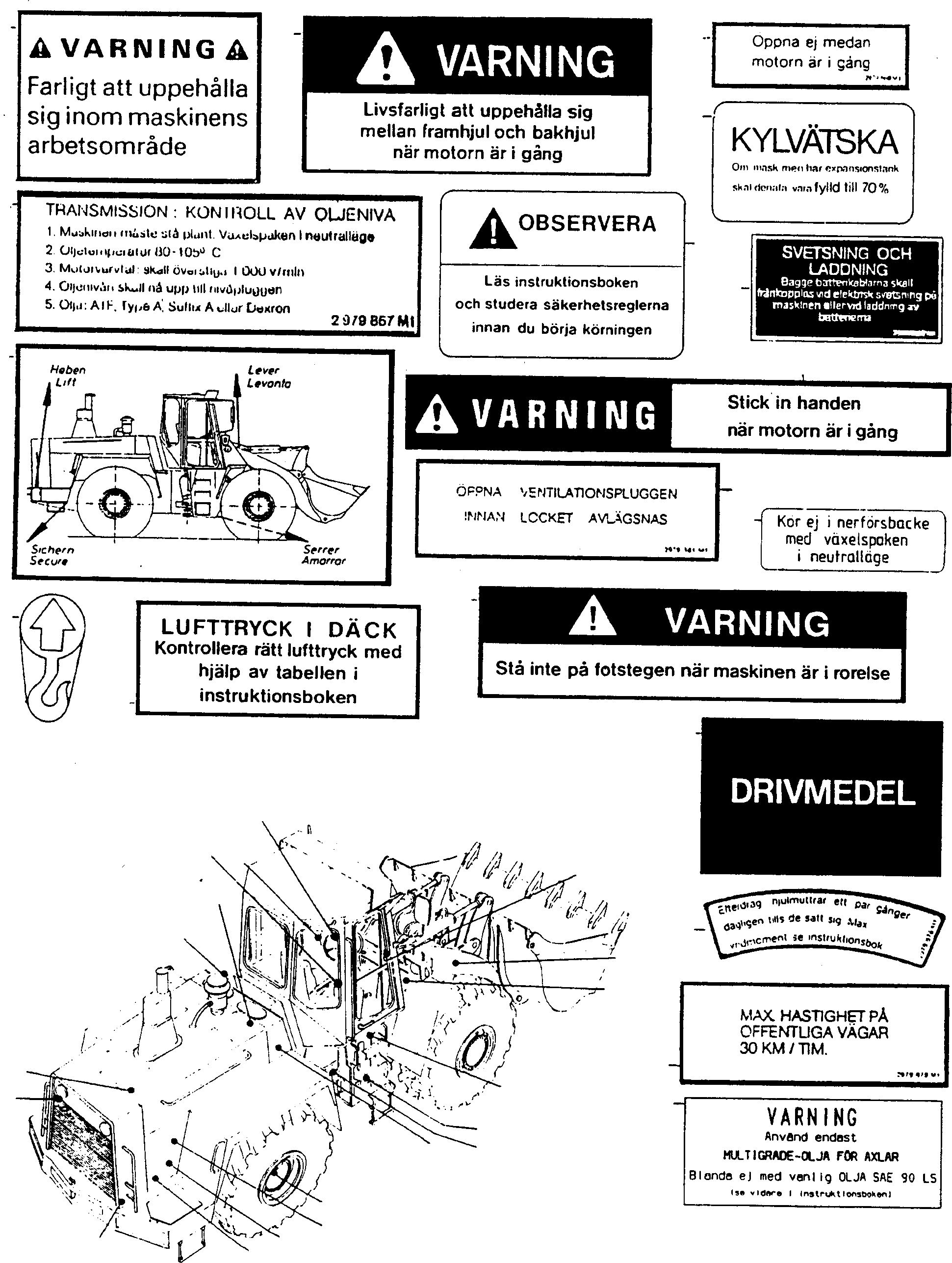 Compactors Komatsu / CL290 S/N 370620051 - Up(cl290) / DECALS, SWEDISH(04-74 : A3616)