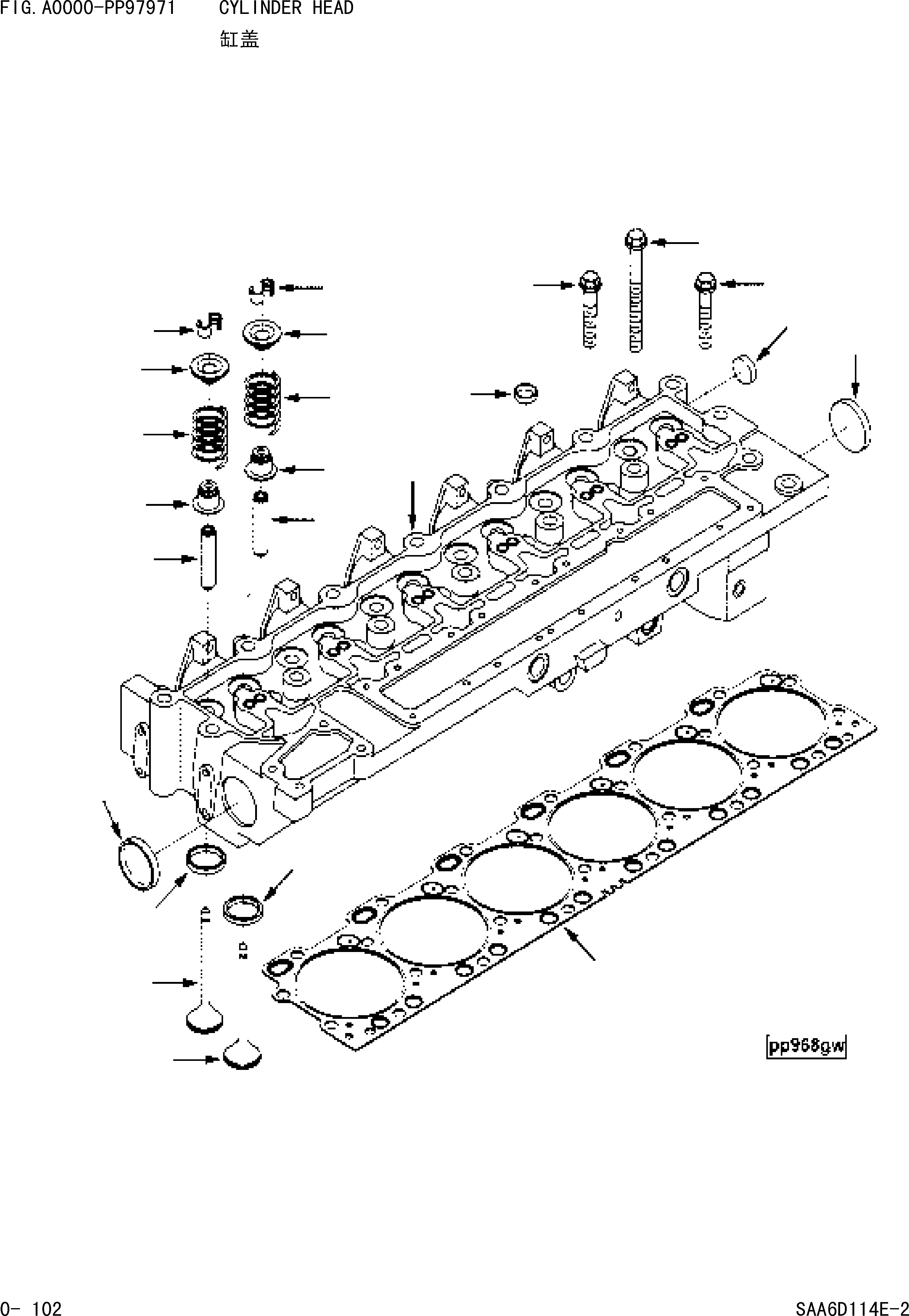 Wheel Loaders Komatsu / WA380-3 S/N 16338-UP(cw3800t2) / CYLINDER HEAD(|000052 : |000052)