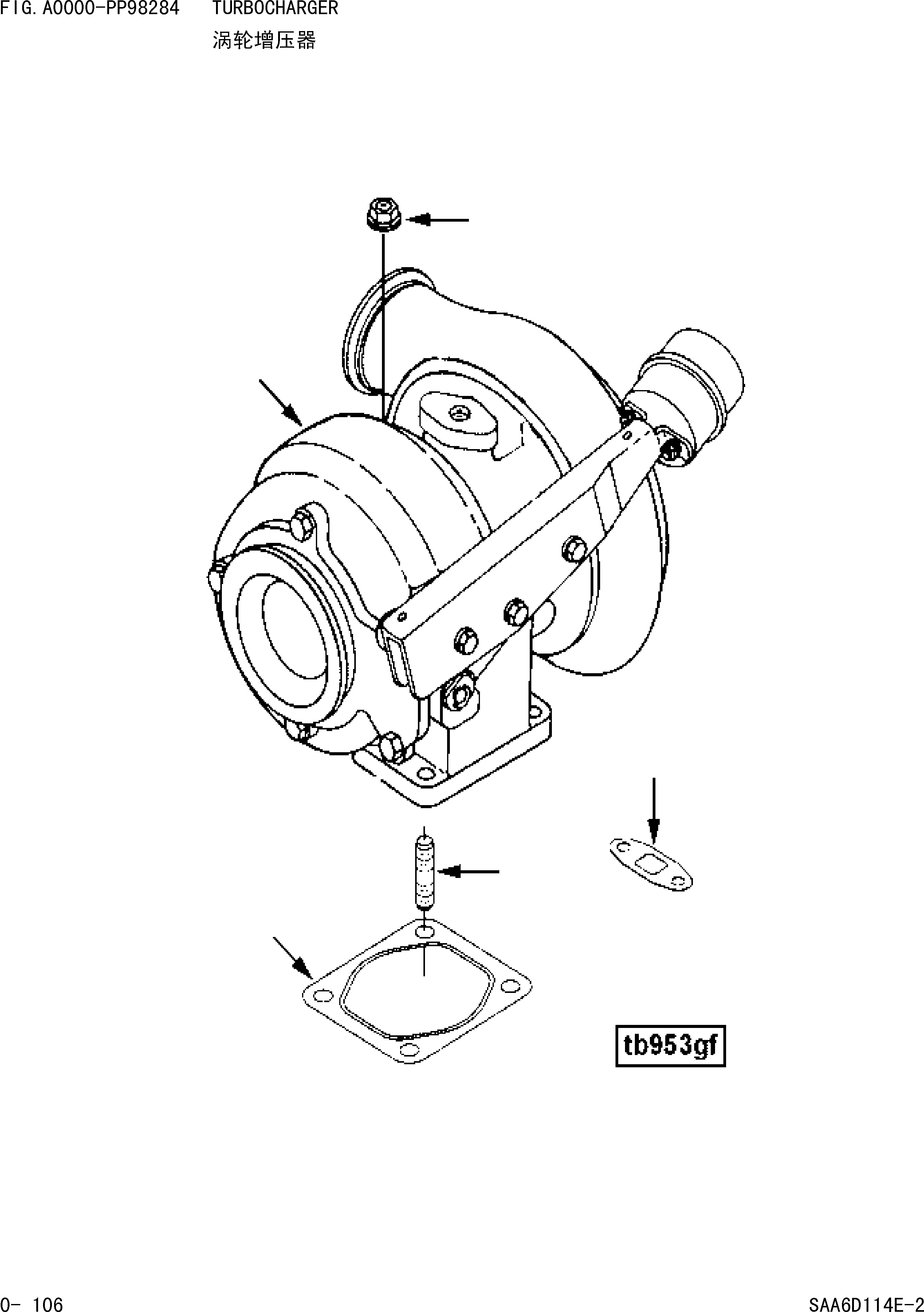 Wheel Loaders Komatsu / WA380-3 S/N 16338-UP(cw3800t2) / TURBOCHARGER(|000054 : |000054)