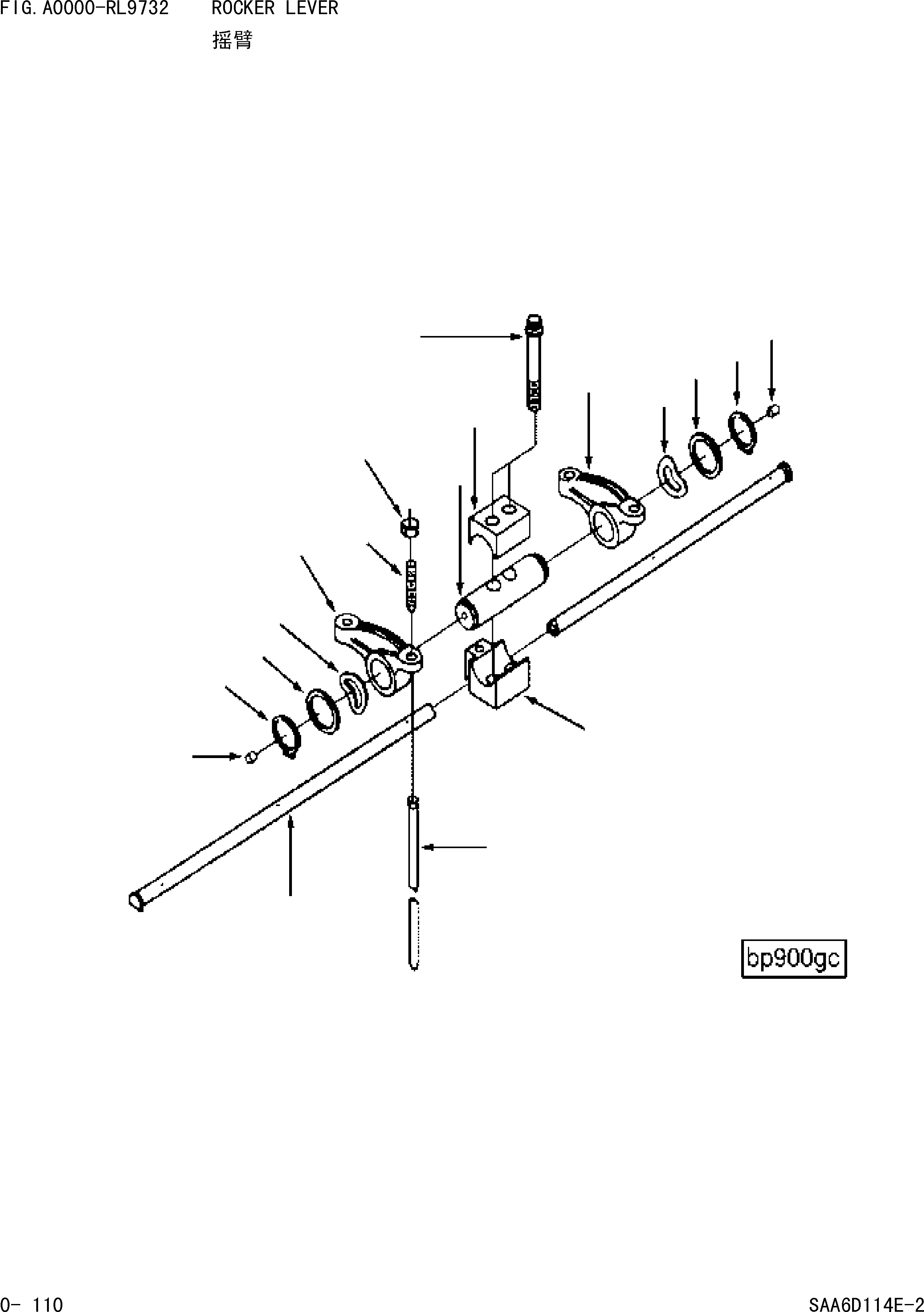 Wheel Loaders Komatsu / WA380-3 S/N 16338-UP(cw3800t2) / ROCKER LEVER(|000056 : |000056)