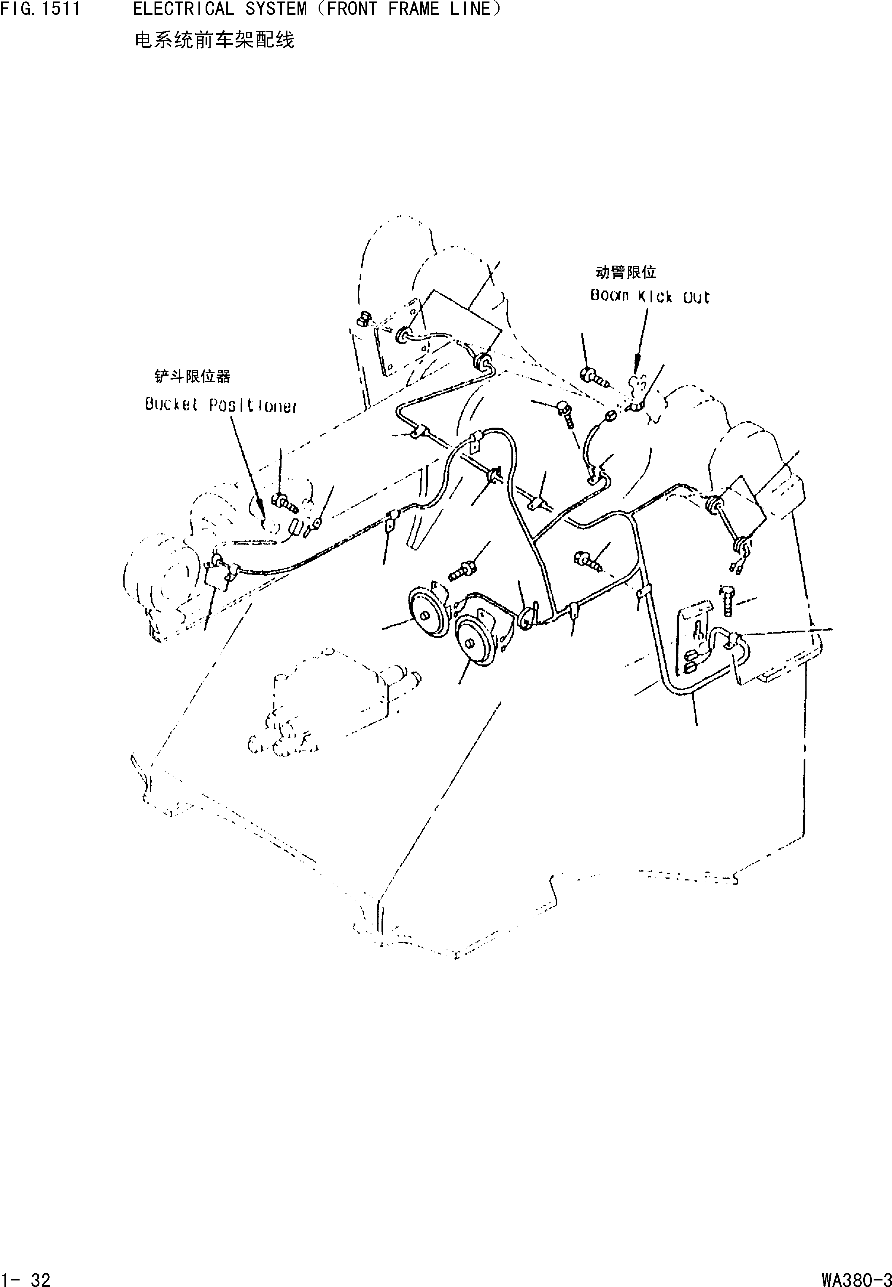 Wheel Loaders Komatsu / WA380-3 S/N 16338-UP(cw3800t2) / ELECTRICAL SYSTEM(FRONT FRAME LINE)(|000103 : |000103)