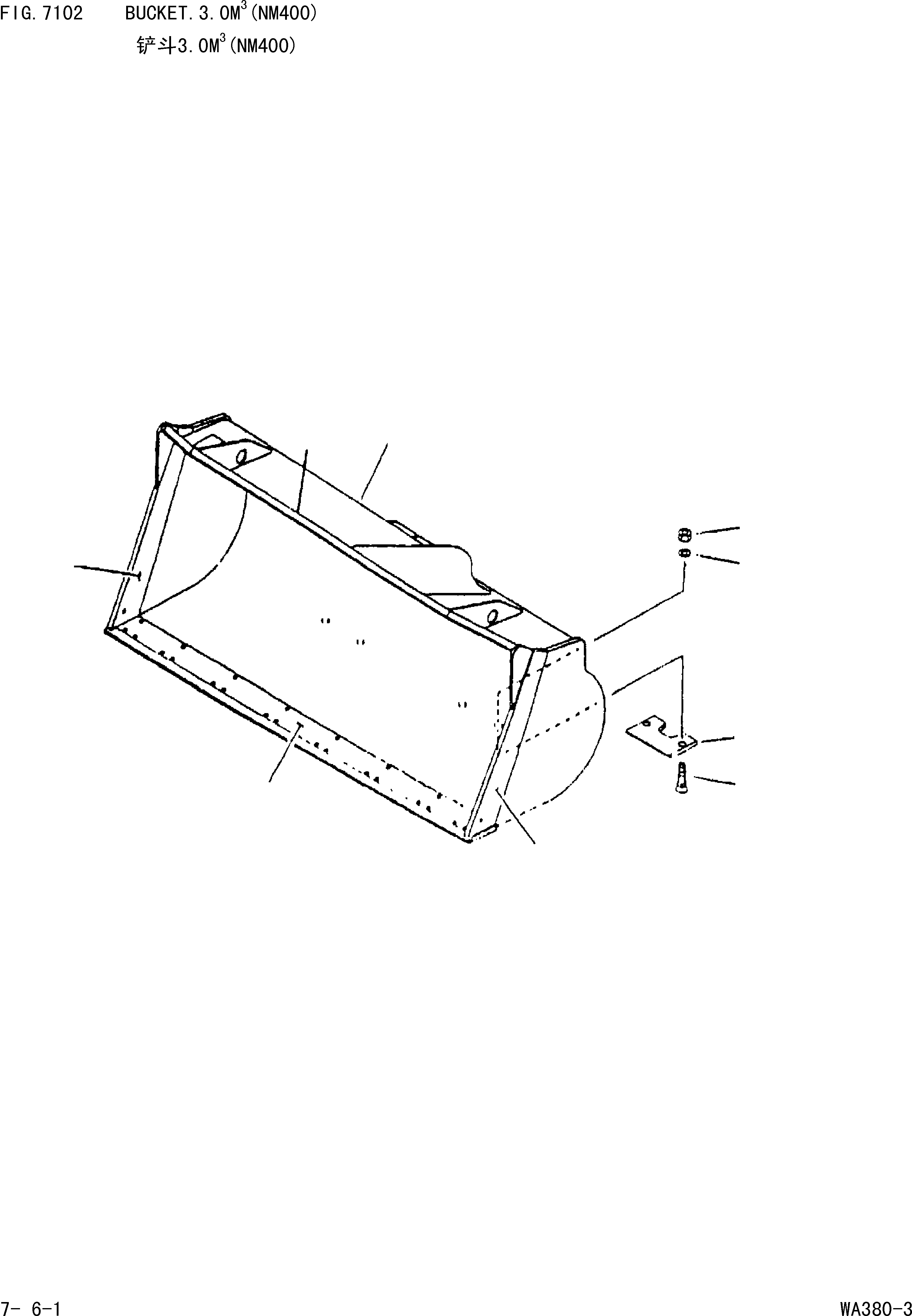 Wheel Loaders Komatsu / WA380-3 S/N 16338-UP(cw3800t2) / BUCKET 3.0M3(NM400)(|000252 : |000252)