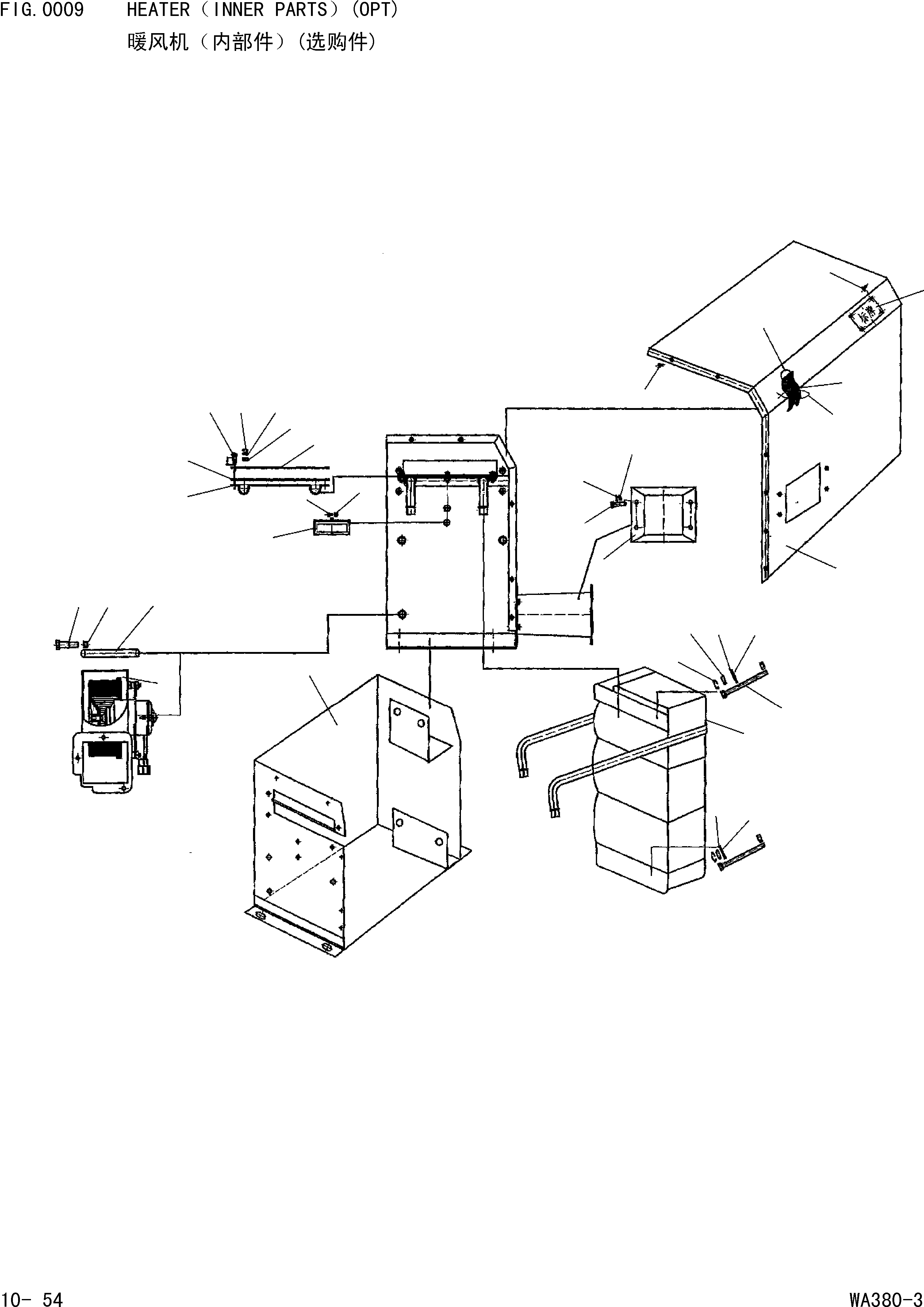 Wheel Loaders Komatsu / WA380-3 S/N 16338-UP(cw3800t2) / HEATER(INNER PARTS)(OPT)(|000285 : |000285)