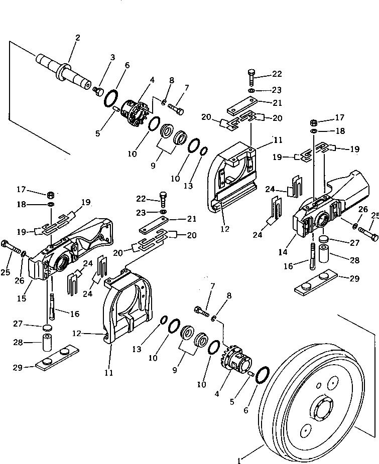 Bulldozers Komatsu / D135A-2 S/N 10301-UP(d135a-2c) / IDLER(090040 : 3101)