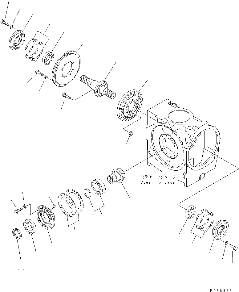 Bulldozers Komatsu / D155A-3 S/N 60001-UP(d155a-3c) / BEVEL AND SHAFT(150020 : F2300-01A0)