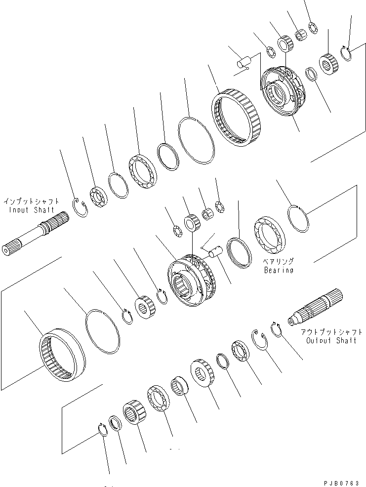 Bulldozers Komatsu / D155A-3 S/N 60001-UP(d155a-3c) / TRANSMISSION (FORWARD AND REVERSE CARRIER)(150260 : F2320-54A0)