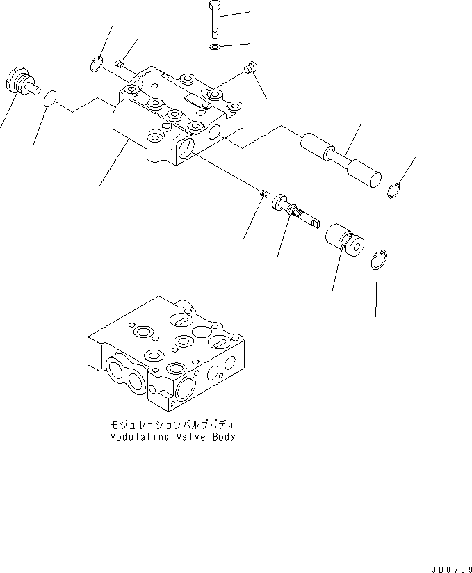 Bulldozers Komatsu / D155A-3 S/N 60001-UP(d155a-3c) / TRANSMISSION (QUICK RETURN VALVE)(#60001-(51070))(150290 : F2320-57A0)