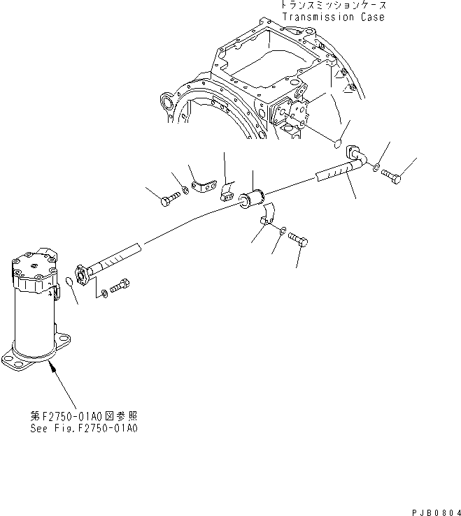 Bulldozers Komatsu / D155A-3 S/N 60001-UP(d155a-3c) / POWER LINE PIPING(150400 : F2700-01A0)