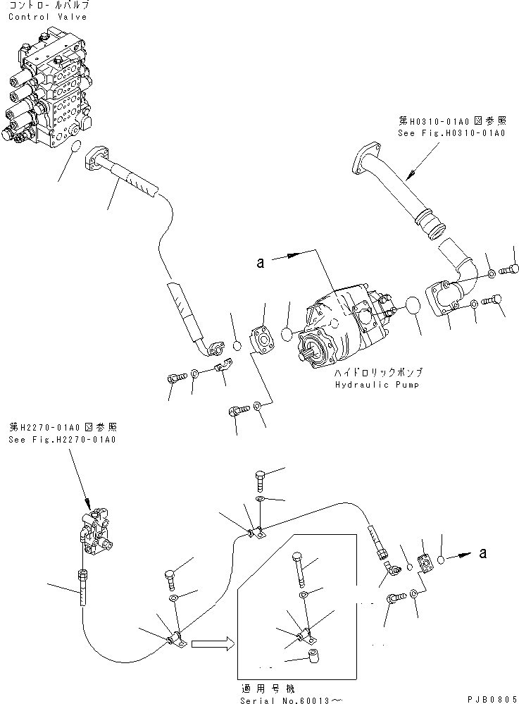 Bulldozers Komatsu / D155A-3 S/N 60001-UP(d155a-3c) / POWER TRAIN OIL LINE(150410 : F2720-01A0)