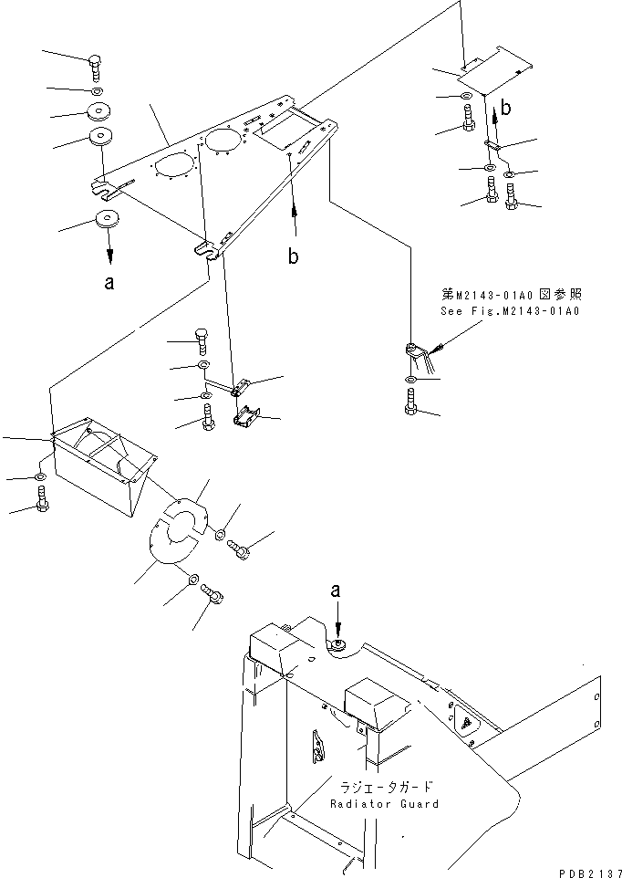 Bulldozers Komatsu / D155A-3 S/N 60001-UP(d155a-3c) / ENGINE HOOD (WITHOUT AIR CON.) (CLOSED TYPE SIDE COVER)(270220 : M2140-01A4)