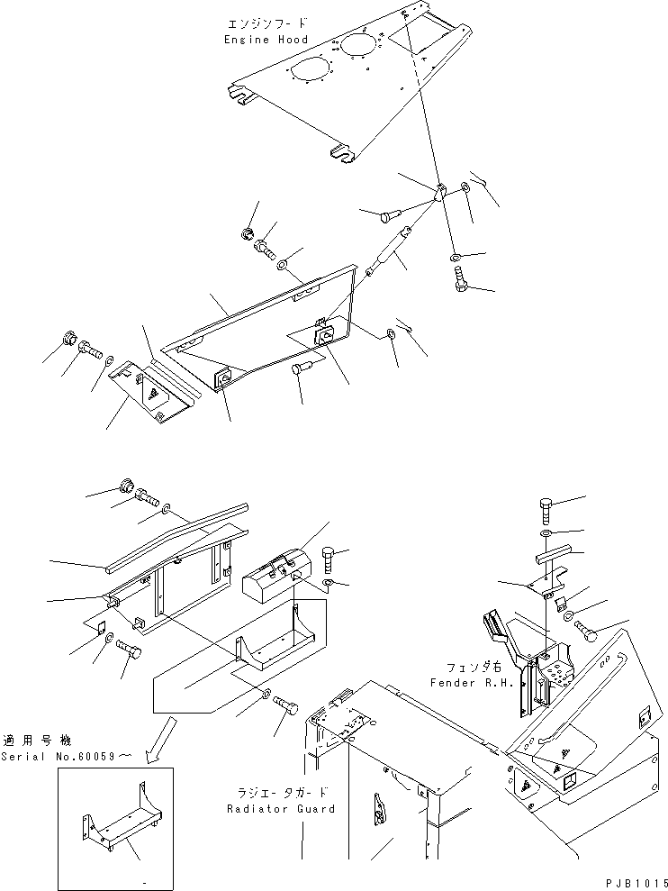 Bulldozers Komatsu / D155A-3 S/N 60001-UP(d155a-3c) / SIDE COVER ? R.H. (WITH AIR CONDITIONER) (CLOSED TYPE)(270410 : M2140-03A3)