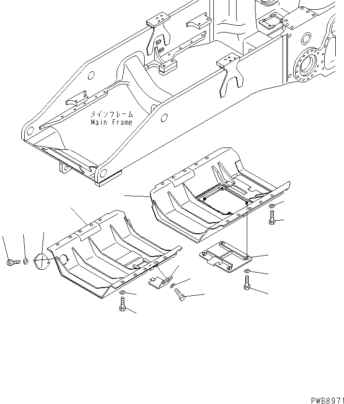 Bulldozers Komatsu / D155A-3 S/N 60001-UP(d155a-3c) / UNDER GUARD (PRE HEATER)(270810 : M2810-01A3)