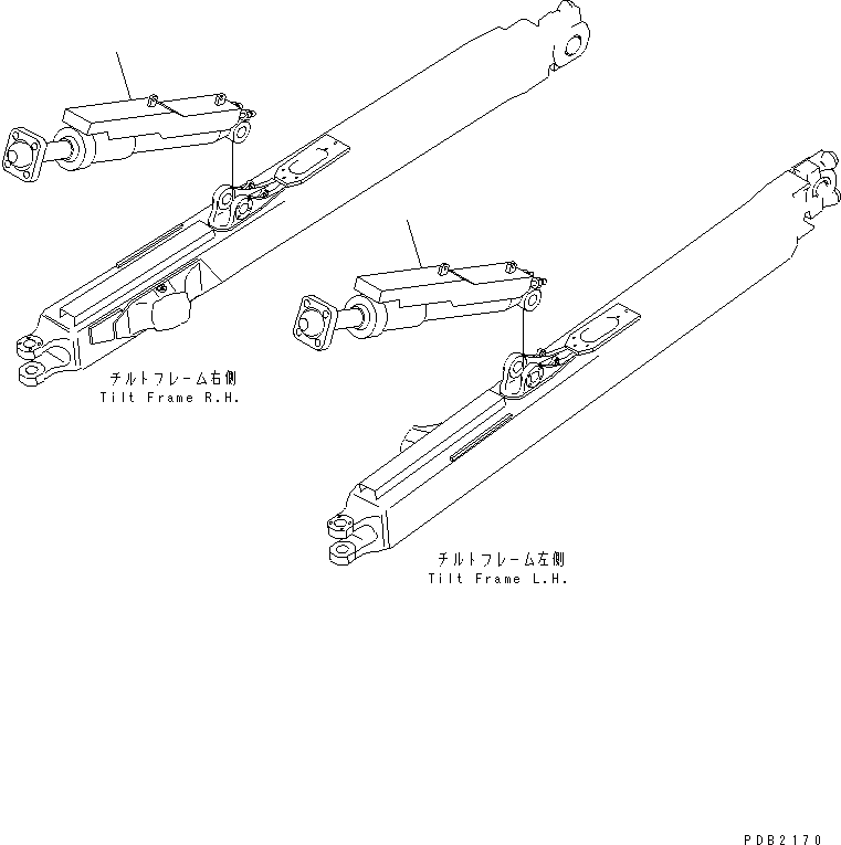 Bulldozers Komatsu / D155A-3 S/N 60001-UP(d155a-3c) / BLADE TILT AND PITCH CYLINDER (FOR PITCH DOZER)(330220 : T2150-01A1)