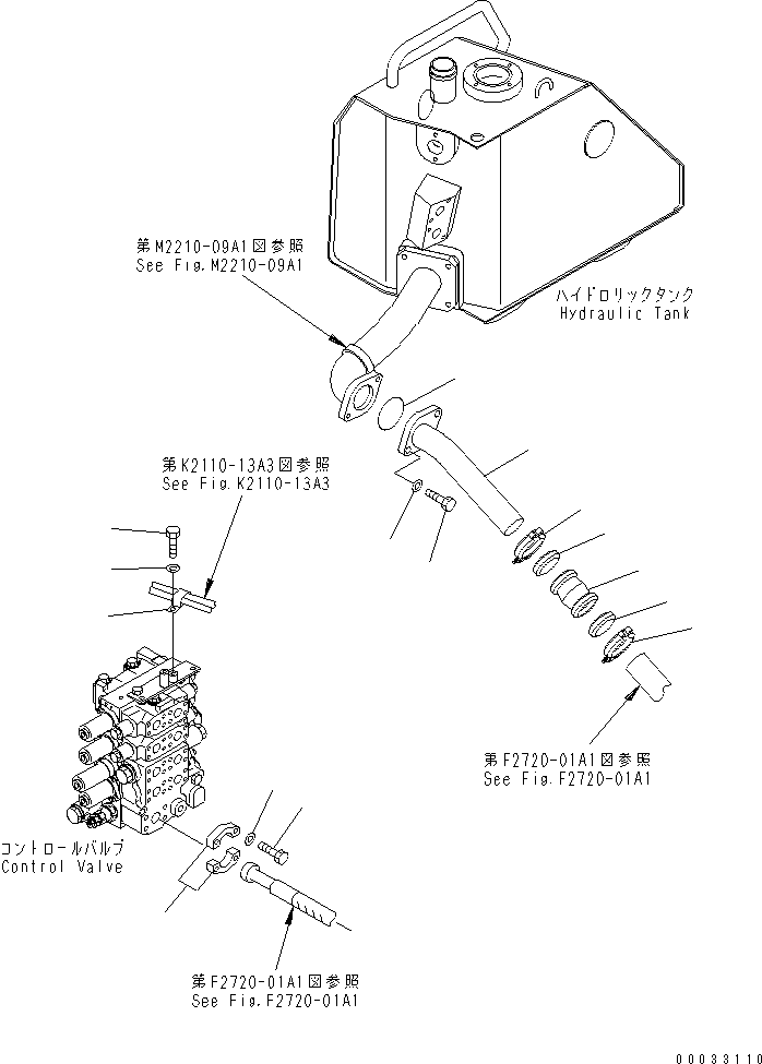 Komatsu parts book diagram for D155A-5 S/N 65001-UP (Extreme Cold Terrain): HYDRAULIC PUMP PIPING (COLD WEATHER (B) SPEC.)(#65275-)