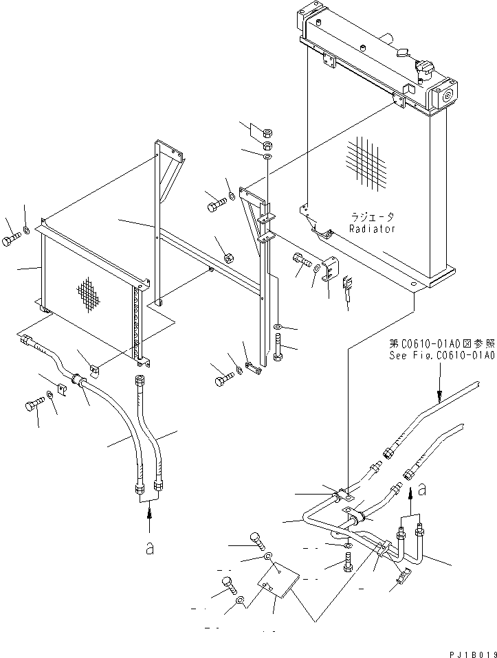 Komatsu parts book diagram for D155A-5 S/N 65001-UP (Extreme Cold Terrain): RADIATOR GUARD (OIL COOLER) (COLD WEATHER (B) SPEC.)(#65275-)