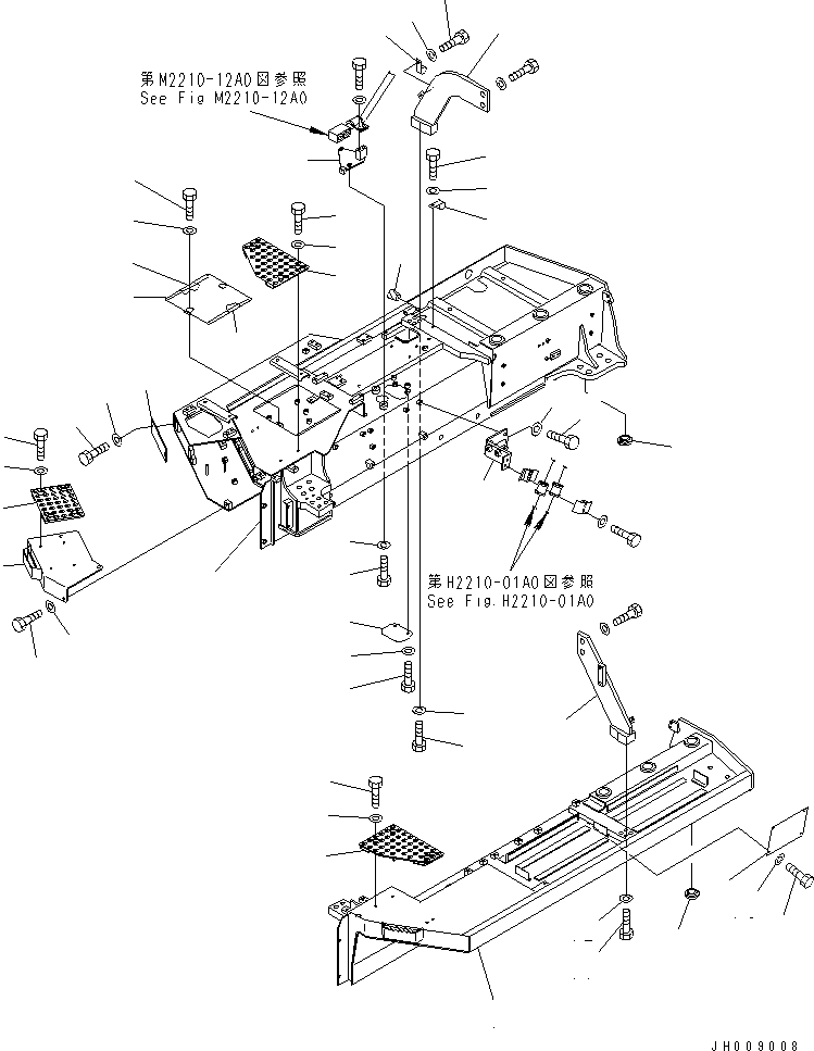 Komatsu parts book diagram for D155A-5 S/N 65001-UP (Extreme Cold Terrain): FENDER (FOR ADDITIONAL CAB HEATER) (COLD WEATHER (B) SPEC.)(#66329-)